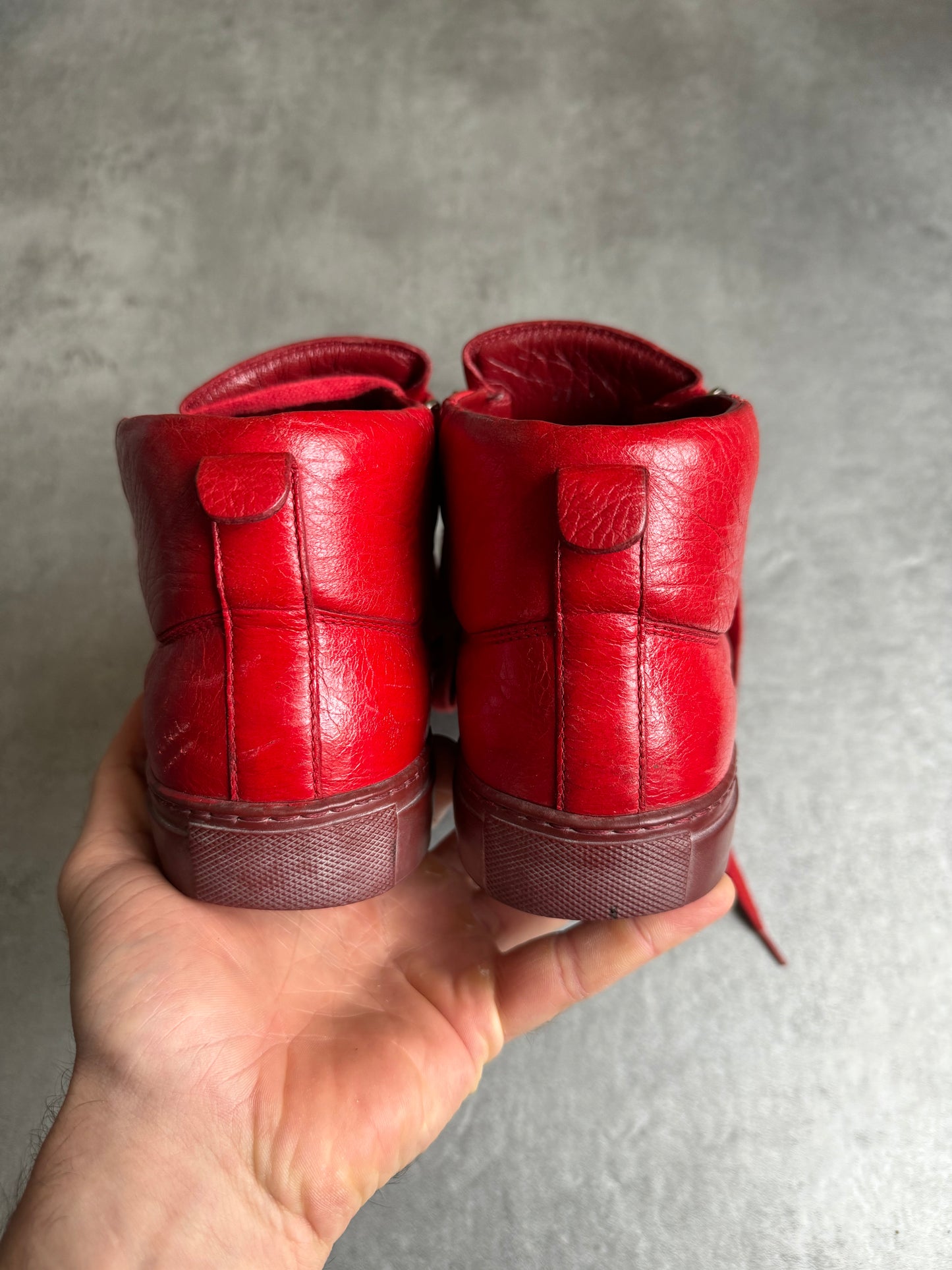 AW2015 Balenciaga Arena High Red Vibrant Leather  (41) - 4