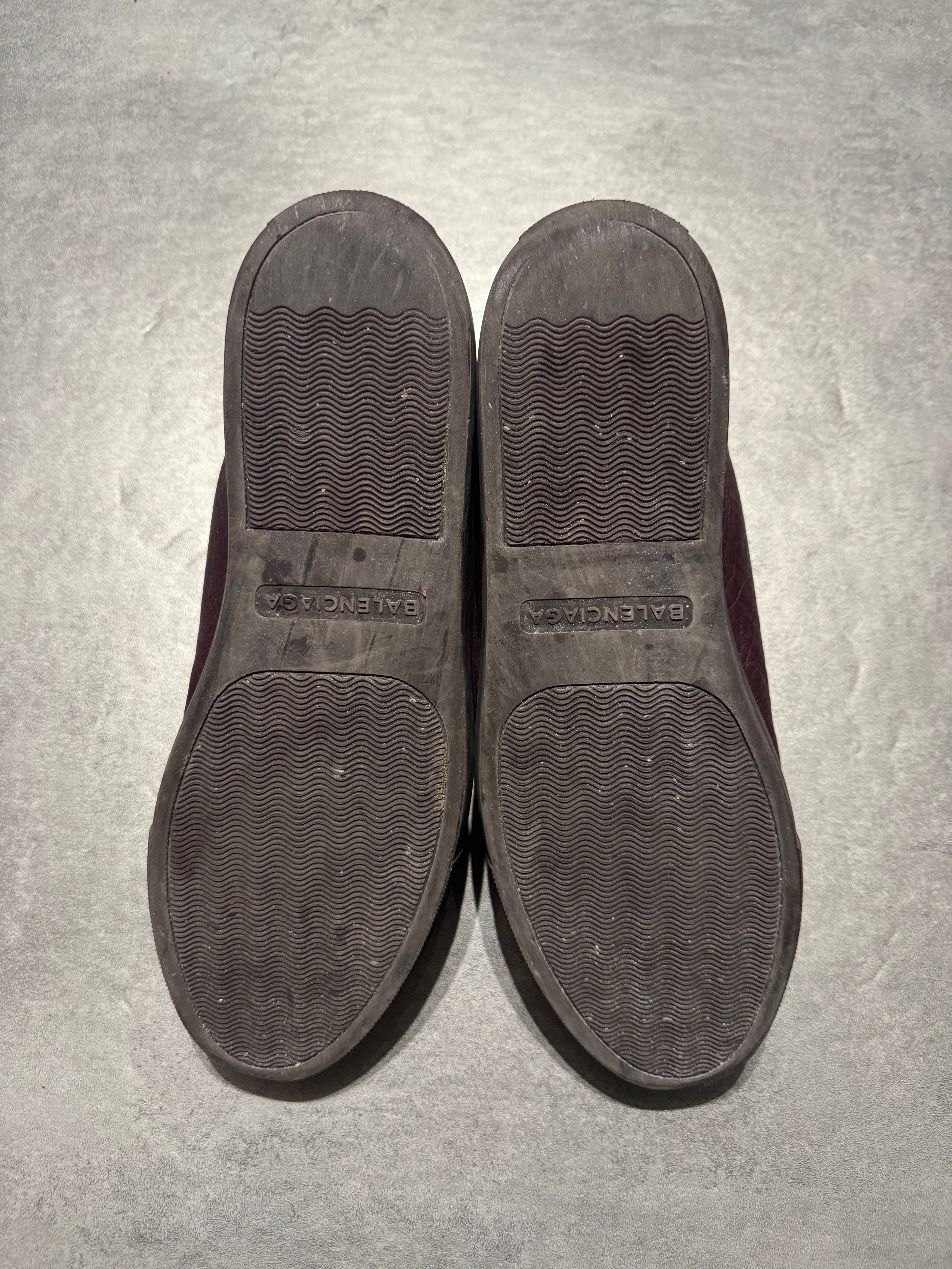 Balenciaga Arena Low Bordeaux Leather Shoes (45,5) - 4