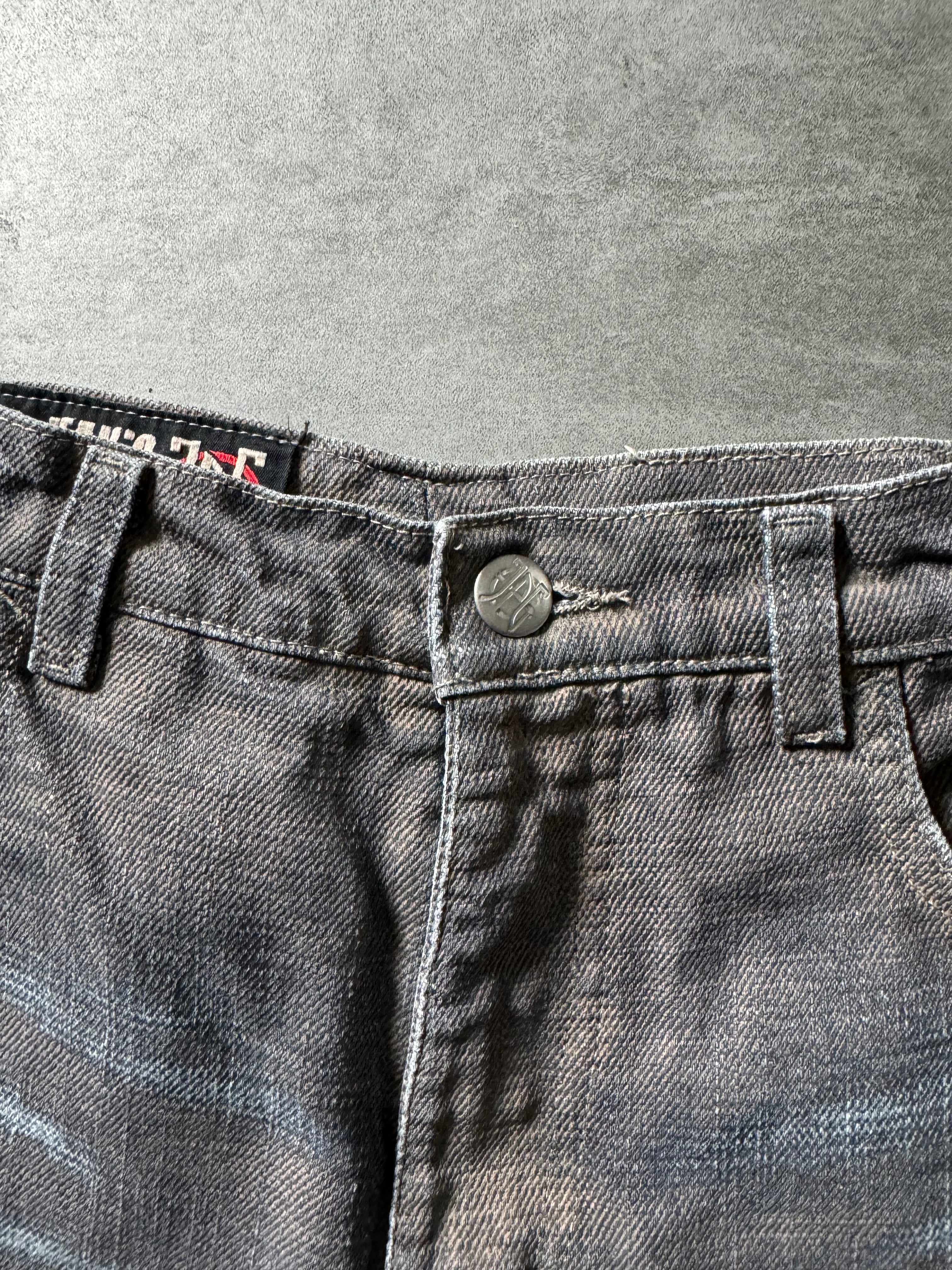 2000s Jean Paul Gaultier Raw Reversed Denim Pants (XS) - 7