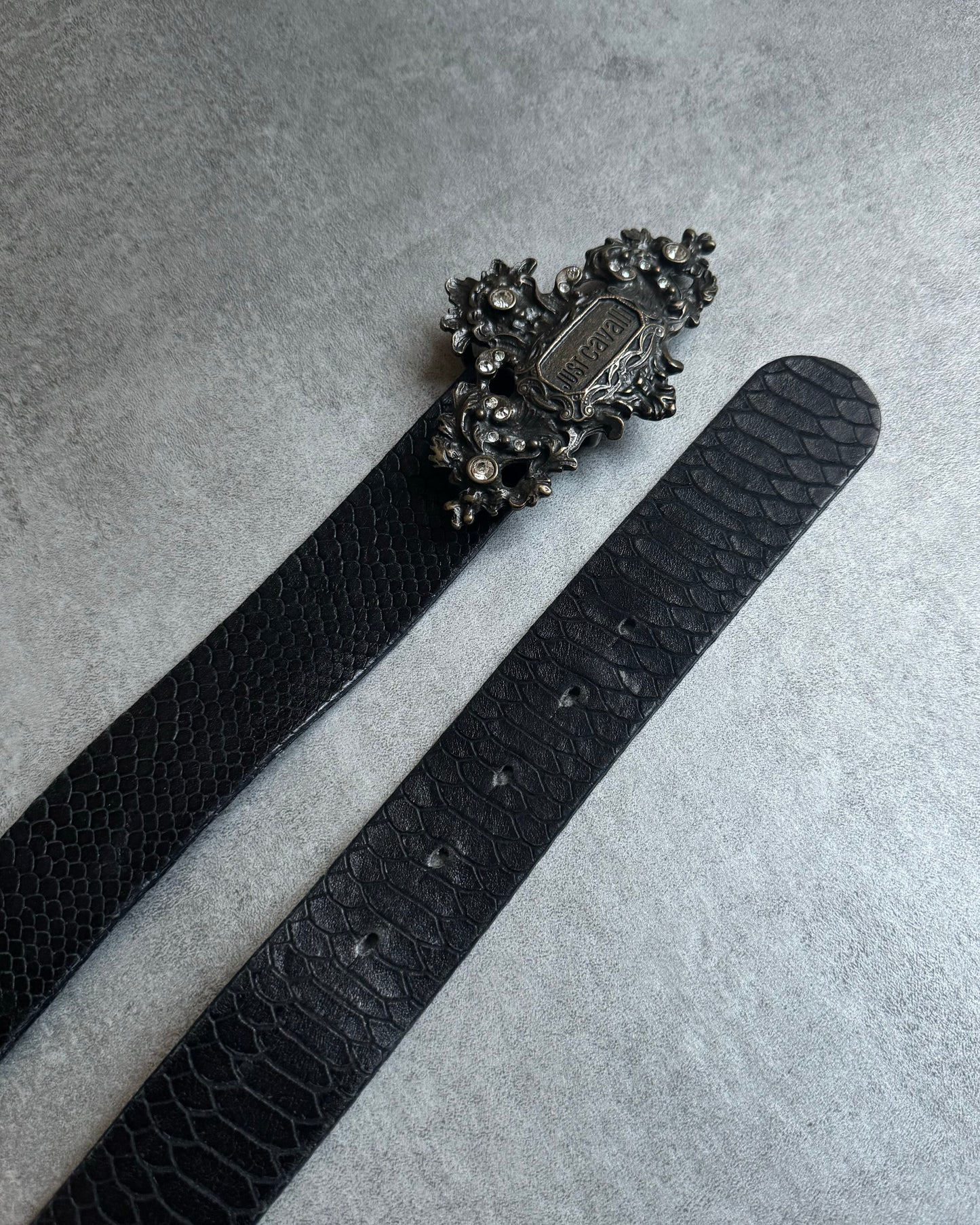 SS2008 Cavalli Black Royal Premium Belt (OS) - 5