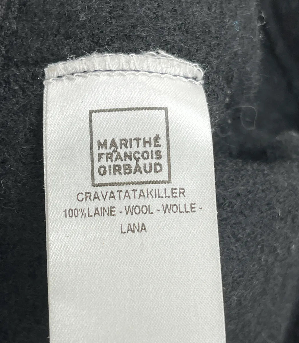 2000s Marithé + François Girbaud Dark Grey Wool Cropped Military Light Jacket mHLNTwVS 11