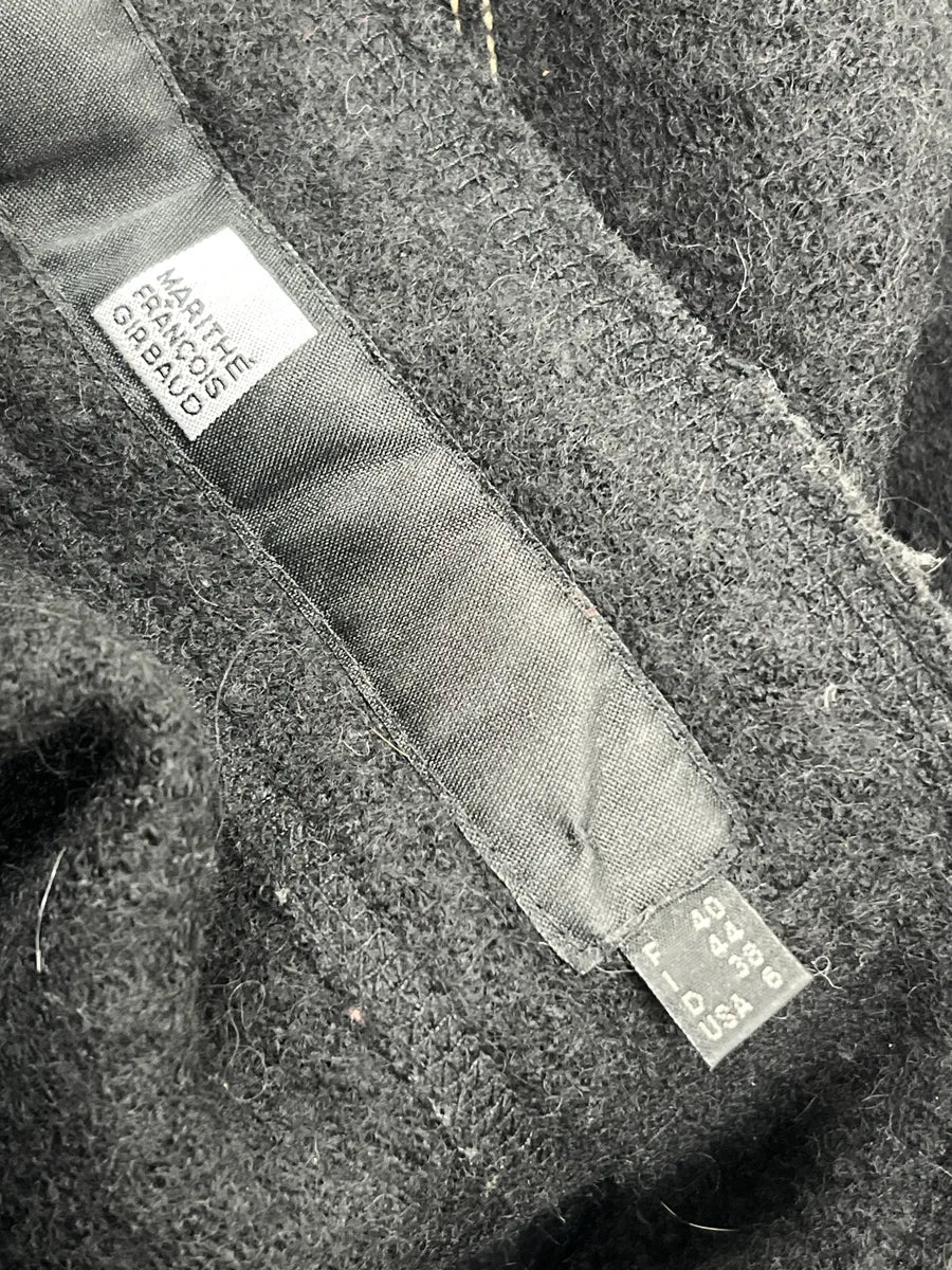 2000s Marithé + François Girbaud Dark Grey Wool Cropped Military Light Jacket mHLNTwVS 9
