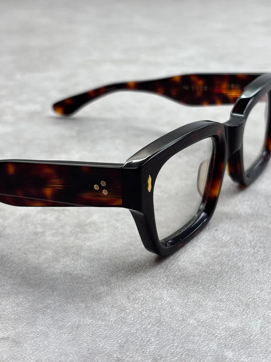 Jacques Marie Mage Dark Tortoiseshell Acetate Rectangular Glasses mHnajJfW 10
