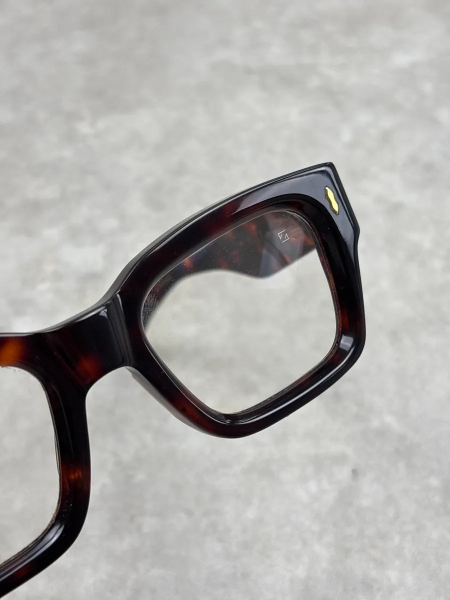 Jacques Marie Mage Dark Tortoiseshell Acetate Rectangular Glasses mHnajJfW 11
