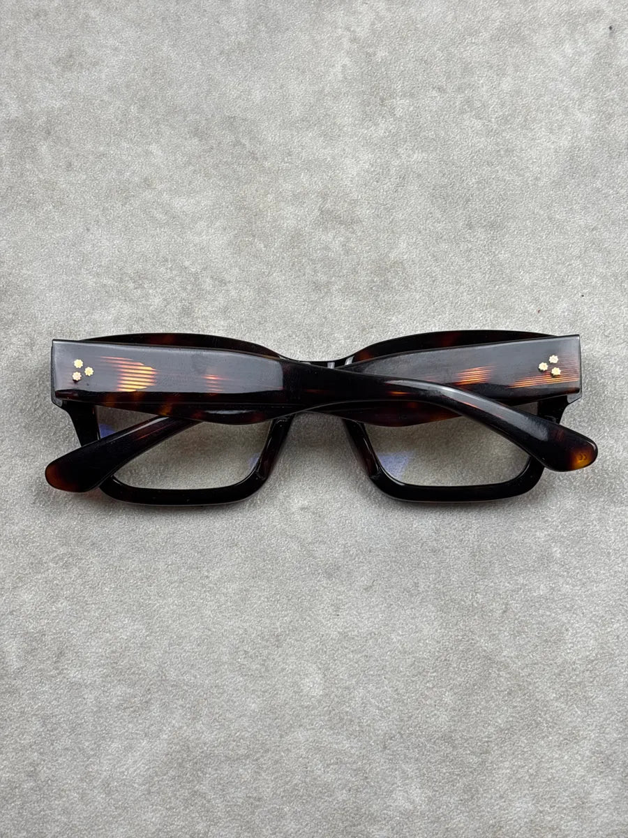 Jacques Marie Mage Dark Tortoiseshell Acetate Rectangular Glasses mHnajJfW 8