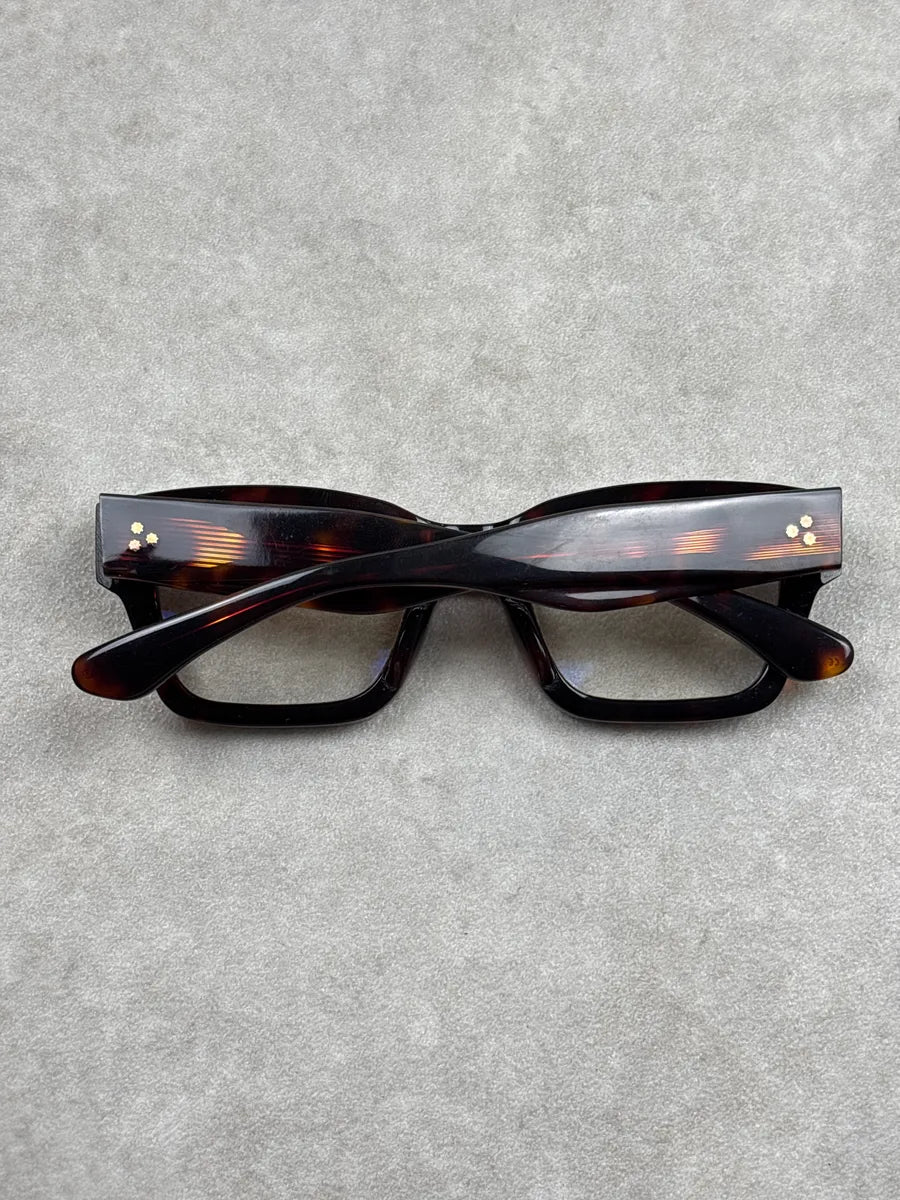 Jacques Marie Mage Dark Tortoiseshell Acetate Rectangular Glasses mHnajJfW 6