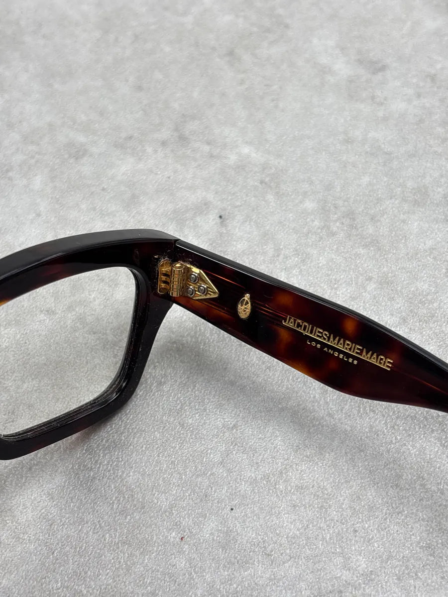 Jacques Marie Mage Dark Tortoiseshell Acetate Rectangular Glasses mHnajJfW 13