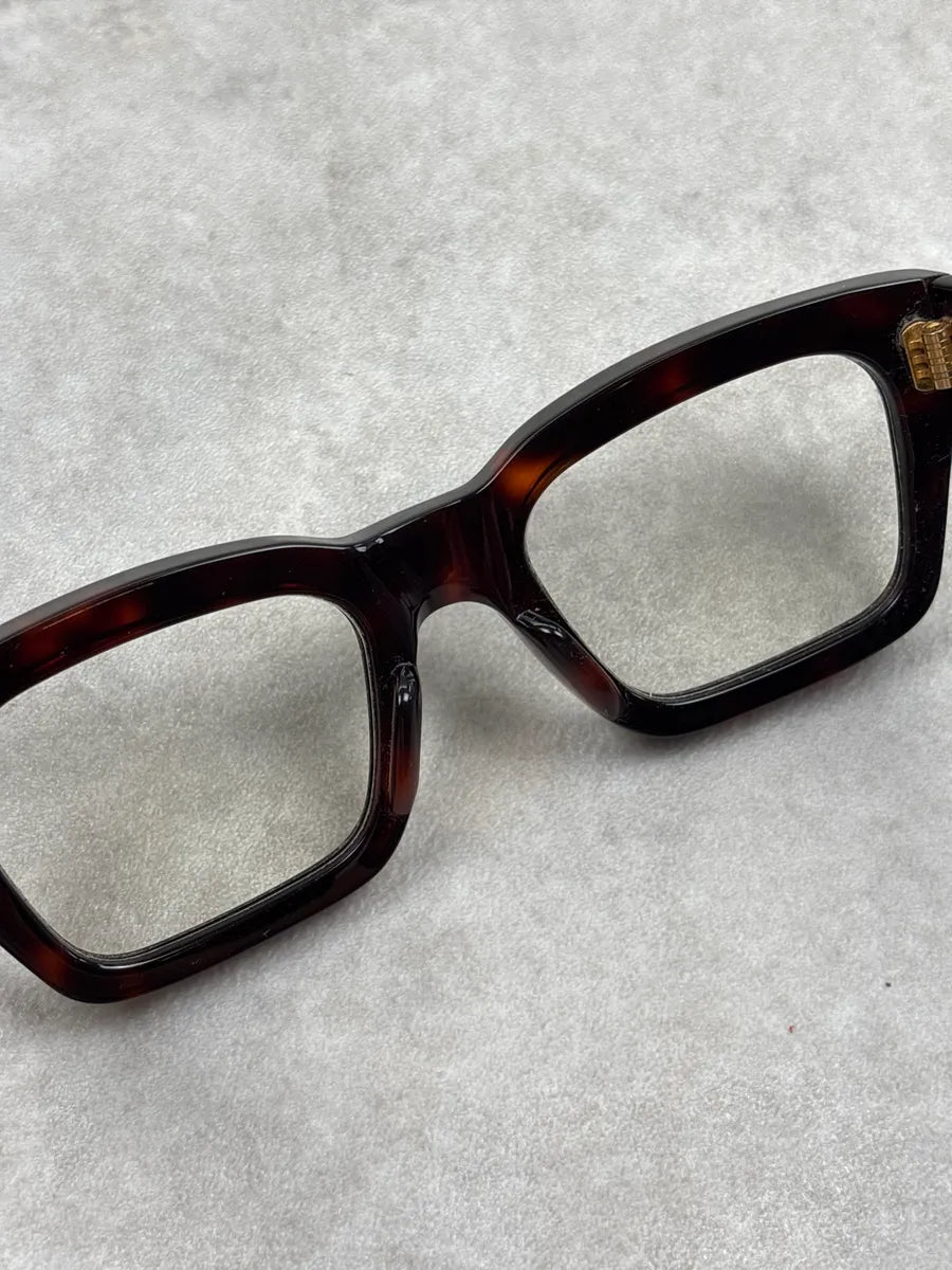 Jacques Marie Mage Dark Tortoiseshell Acetate Rectangular Glasses mHnajJfW 9
