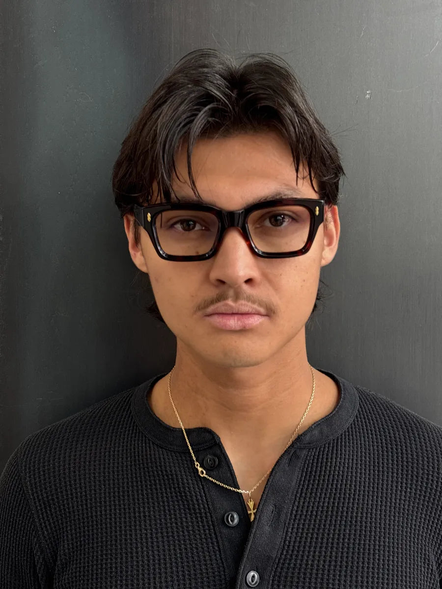 Jacques Marie Mage Dark Tortoiseshell Acetate Rectangular Glasses mHnajJfW 1