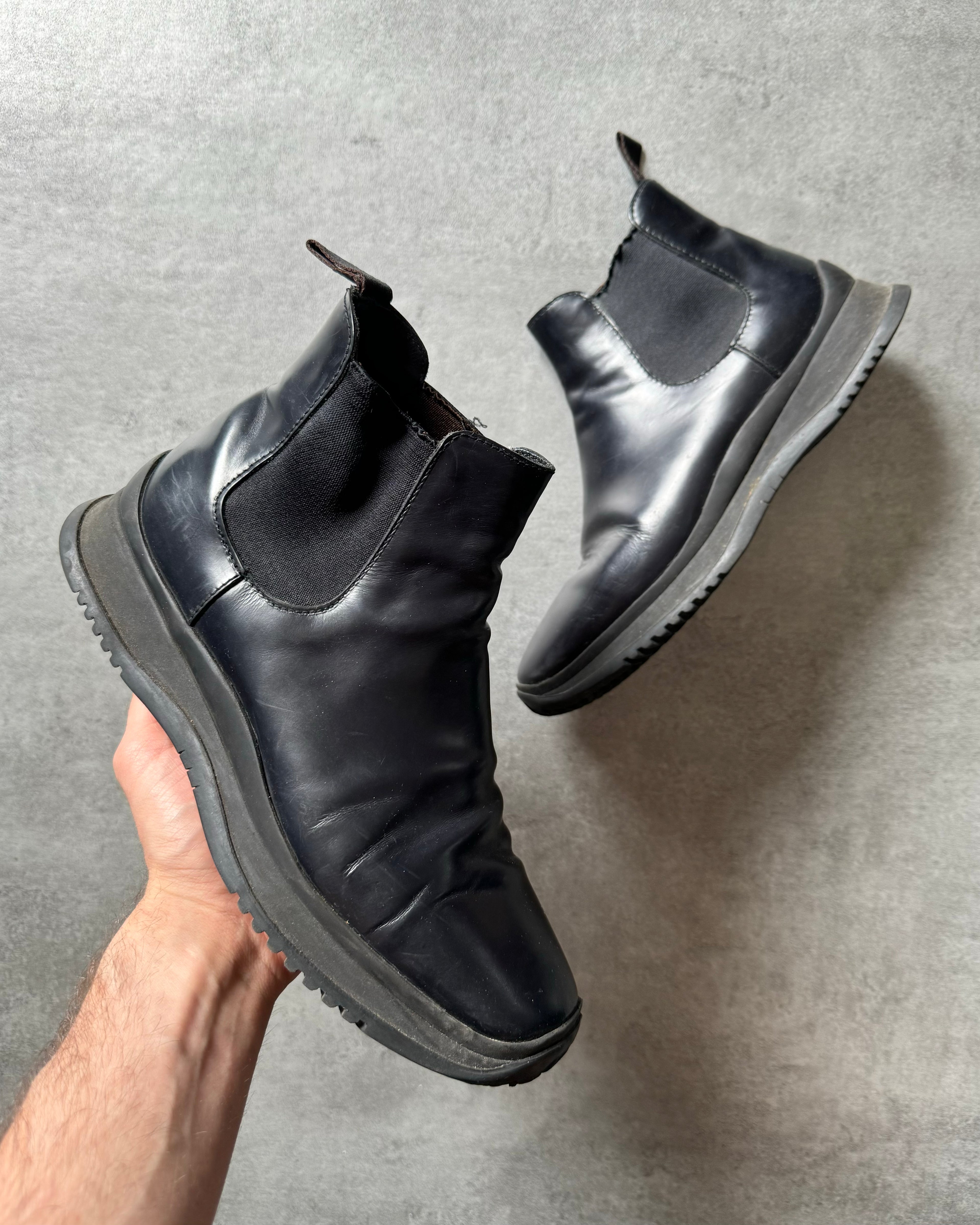 FW1999 Prada Navy Leather Boots  (40) - 1