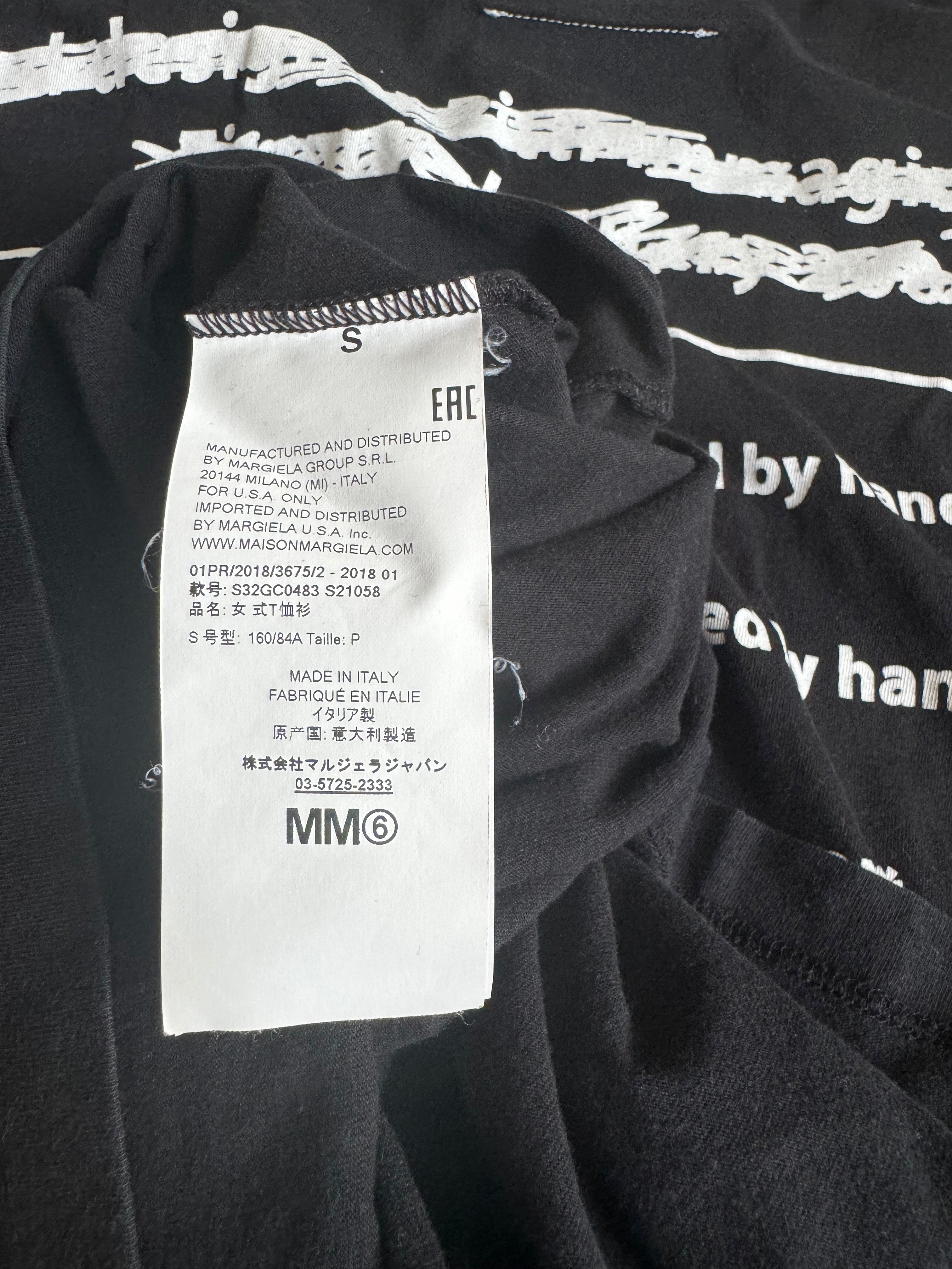 SS2018 Maison Margiela MM6 Black Introspection Tee-Shirt (L) - 4