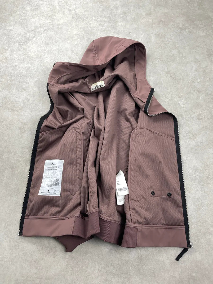Stone Island Mauve Softshell Hooded Light Jacket mVEOFPTH 6