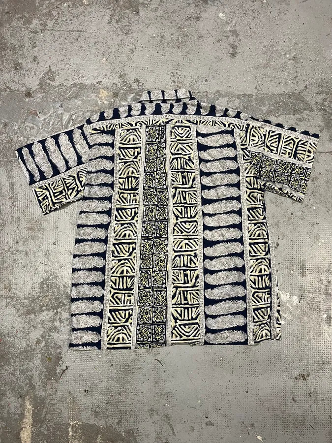 Pierre Cardin Abstract Fantasy White & Blue shirt  wOfzjHD 3