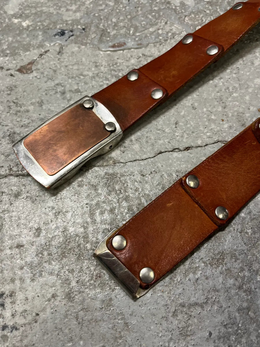 Maison Margiela Artisanal Brown Leather Belt (OS) vOngMLJ 2