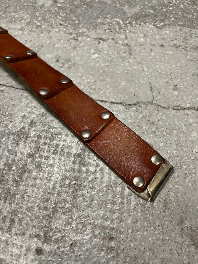 Maison Margiela Artisanal Brown Leather Belt (OS) vOngMLJ 4