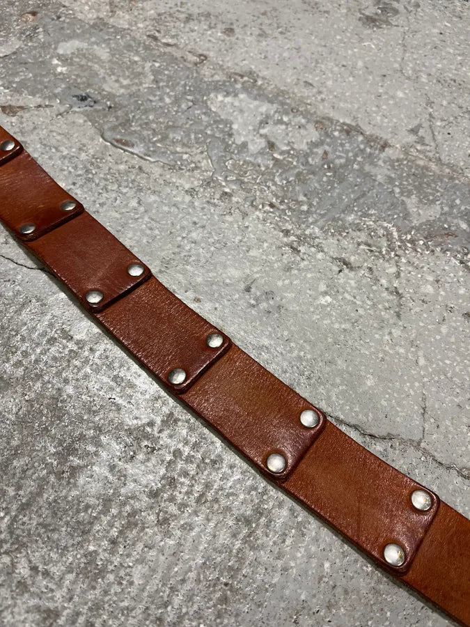 Maison Margiela Artisanal Brown Leather Belt (OS) vOngMLJ 5