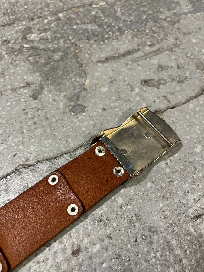 Maison Margiela Artisanal Brown Leather Belt (OS) vOngMLJ 6