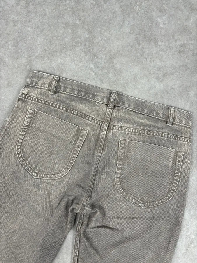 SS2012 Maison Margiela Beige Denim Signature Distressed Shorts MASnbXp 8