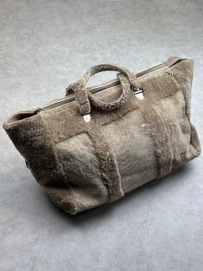 Maison Margiela Beige Lambskin Shearling Handle Bag eBukiSn 0