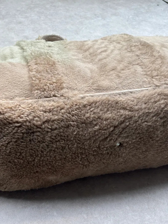 Maison Margiela Beige Lambskin Shearling Handle Bag eBukiSn 15