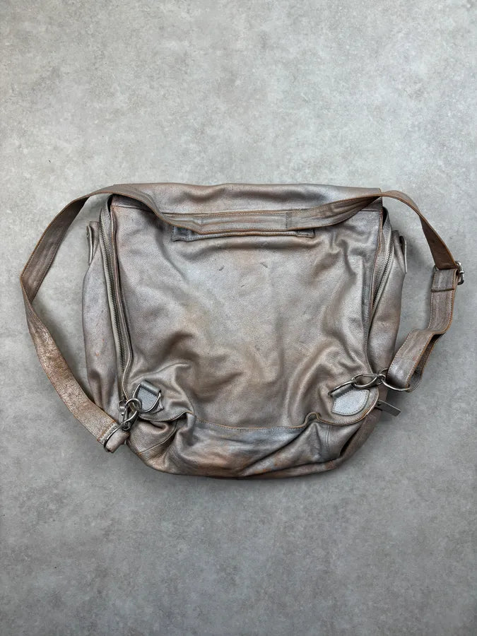 SS2013 Maison Margiela Beige Grey Eroded Leather Backpack LYDLCvS 16
