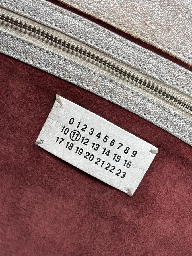 SS2013 Maison Margiela Beige Grey Eroded Leather Backpack LYDLCvS 9