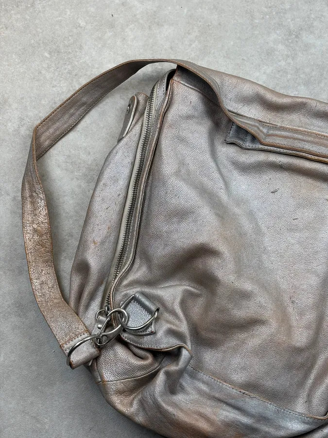 SS2013 Maison Margiela Beige Grey Eroded Leather Backpack LYDLCvS 12