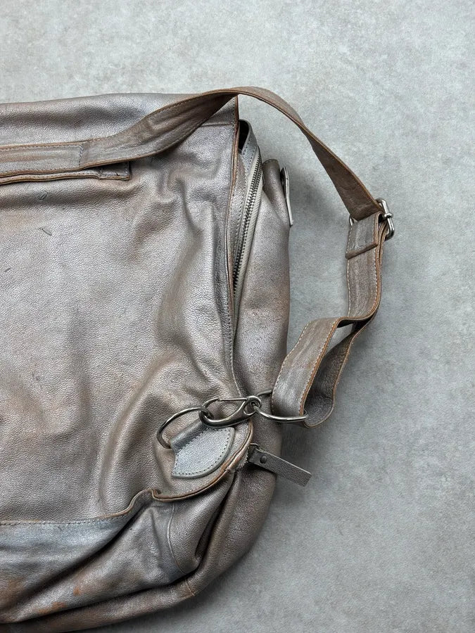 SS2013 Maison Margiela Beige Grey Eroded Leather Backpack LYDLCvS 13