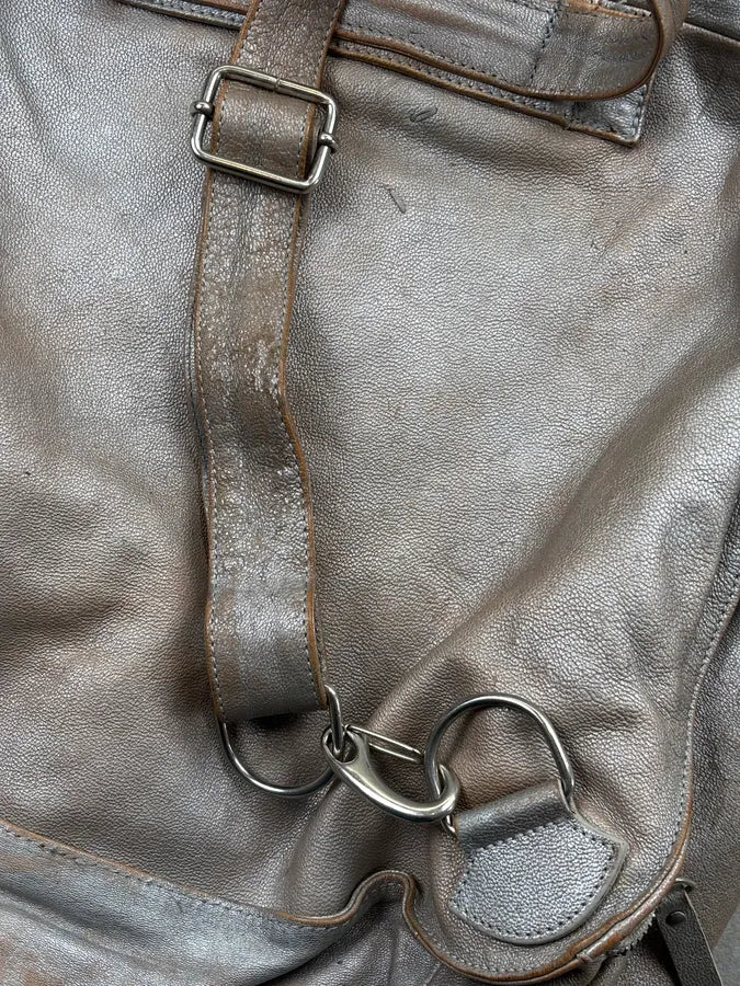 SS2013 Maison Margiela Beige Grey Eroded Leather Backpack LYDLCvS 14