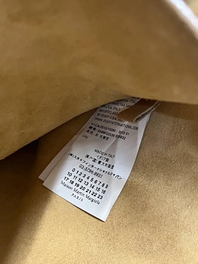 Maison Margiela Beige Suede Leather Handle Bag RAEqbWk 10