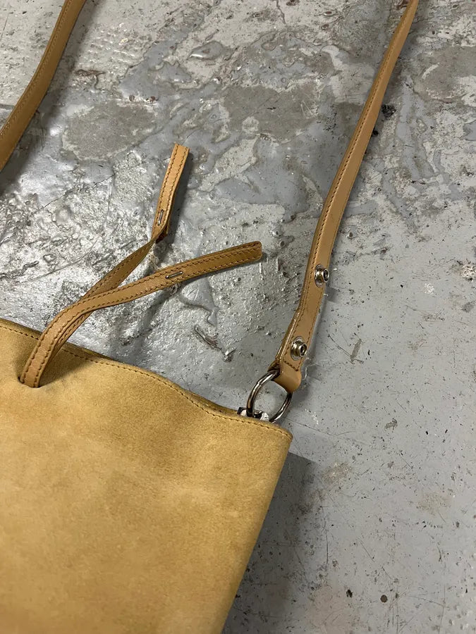 Maison Margiela Beige Suede Leather Handle Bag RAEqbWk 3