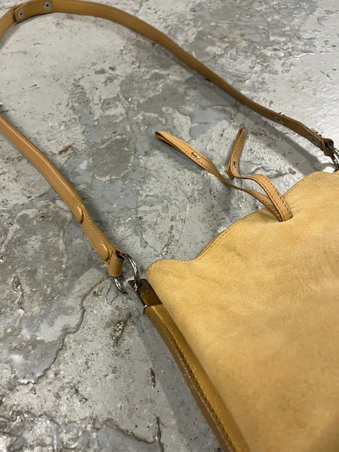 Maison Margiela Beige Suede Leather Handle Bag RAEqbWk 4