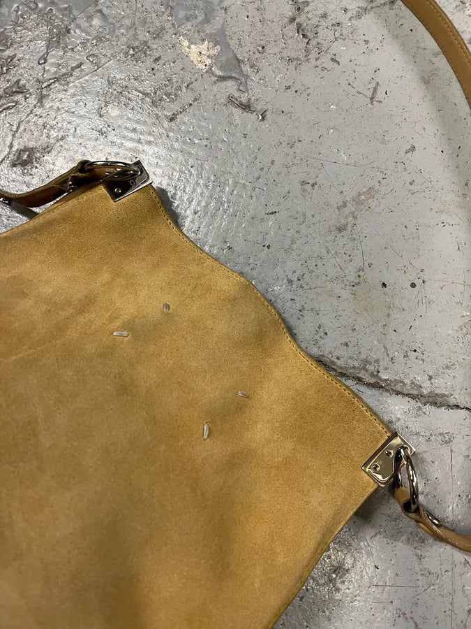 SS2015 Maison Margiela Beige Suede Leather Handle Bag RAEqbWk 6