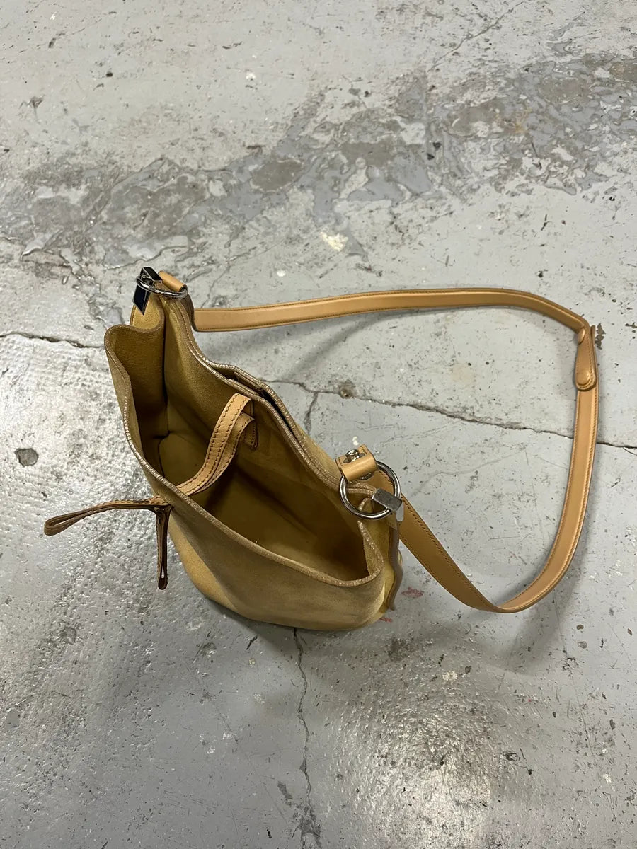 SS2015 Maison Margiela Beige Suede Leather Handle Bag RAEqbWk 7