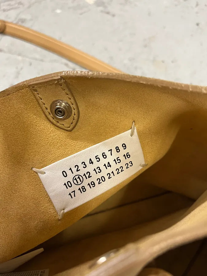 SS2015 Maison Margiela Beige Suede Leather Handle Bag RAEqbWk 9