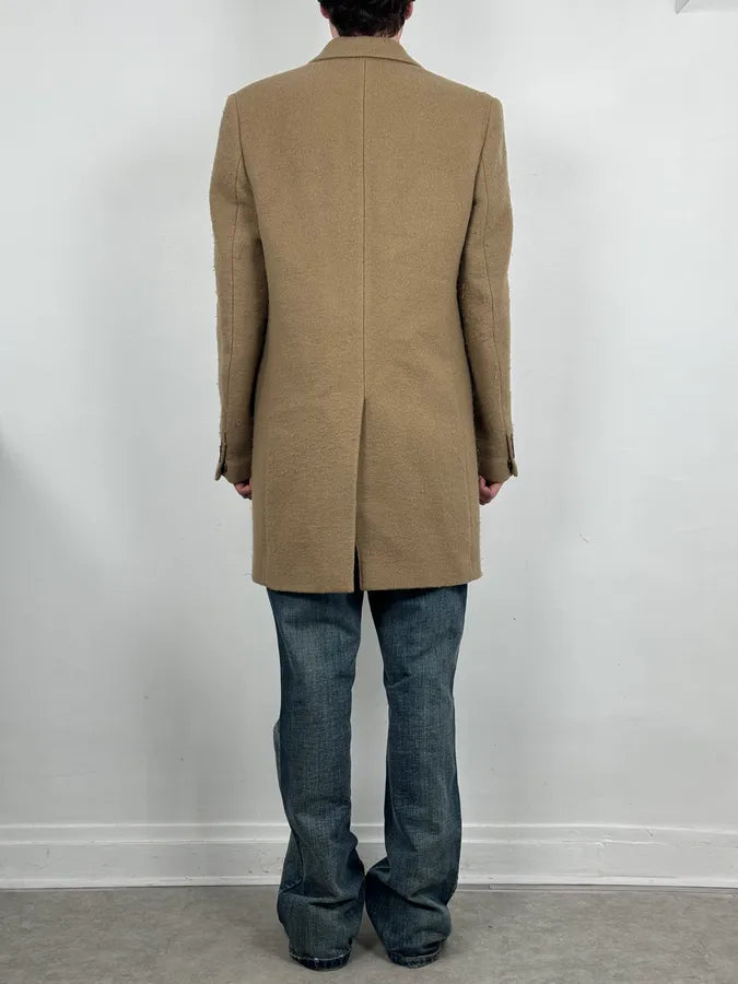 AW2015 Maison Margiela Beige Wool Minimalist Coat JwctJVg 2