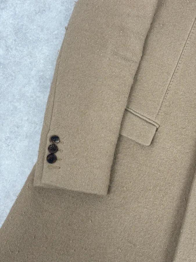 AW2015 Maison Margiela Beige Wool Minimalist Coat JwctJVg 7