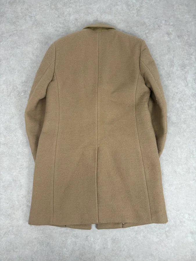 AW2015 Maison Margiela Beige Wool Minimalist Coat JwctJVg 4