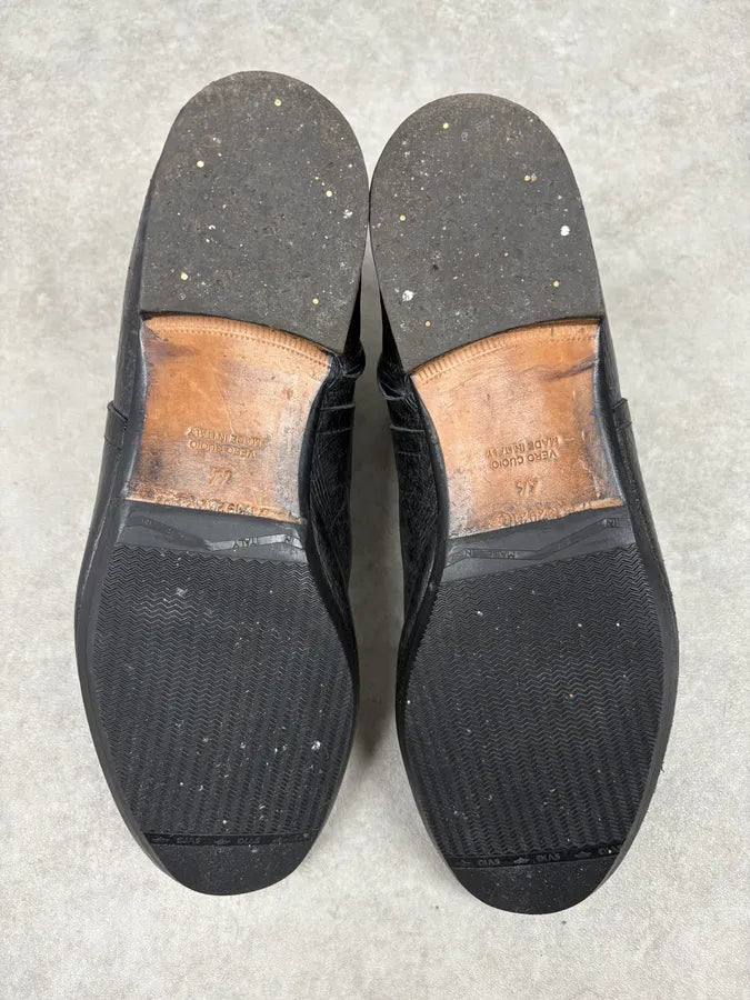 Maison Margiela Black Eroded Leather Boots eqXwdyl 5