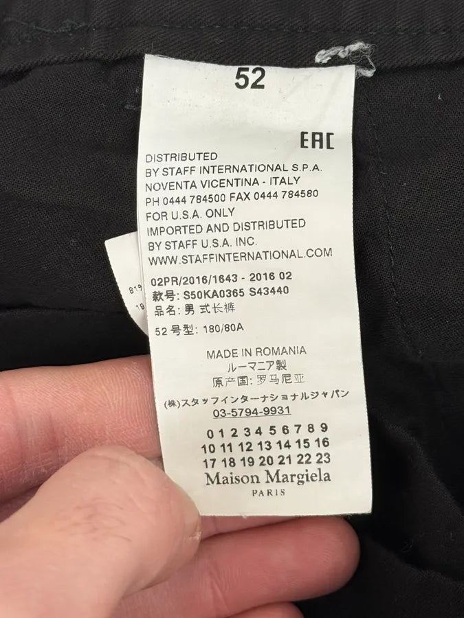 AW2016 Maison Margiela Black Classy Chino Pants xJHvcNp 8