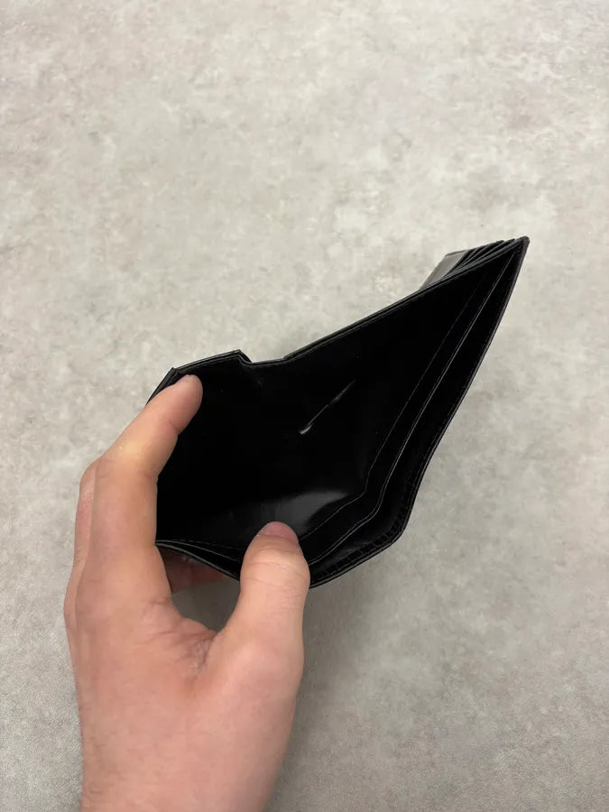 Maison Margiela Black Crocodile Effect Leather Wallet CFxdzNz 4