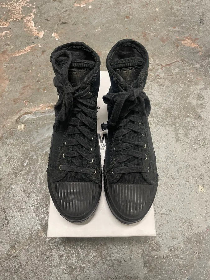 Maison Margiela Black Distressed High Shoes RvqUZRI 1