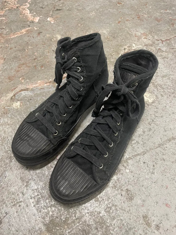 Maison Margiela Black Distressed High Shoes RvqUZRI 2