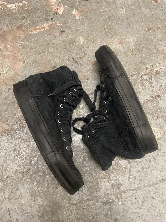 Maison Margiela Black Distressed High Shoes RvqUZRI 5
