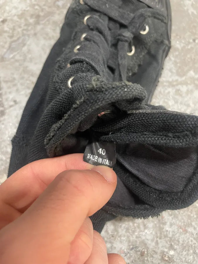 Maison Margiela Black Distressed High Shoes RvqUZRI 9