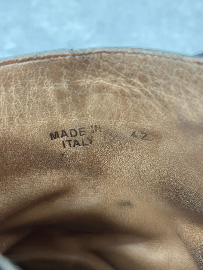 Maison Margiela Grey Eroded Leather Ankle Boots NzpcVRW 9