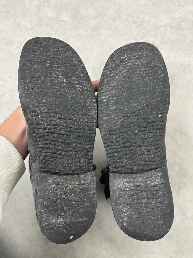 Maison Margiela Grey Eroded Leather Ankle Boots NzpcVRW 7