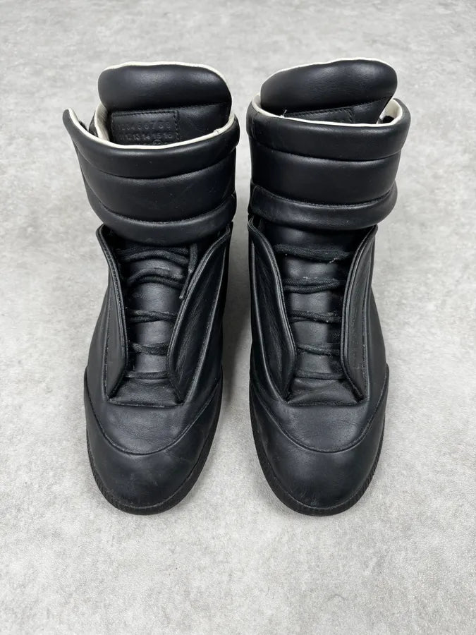 Maison Margiela Black Future Leather High-Top Sneakers TZEXbWL 3