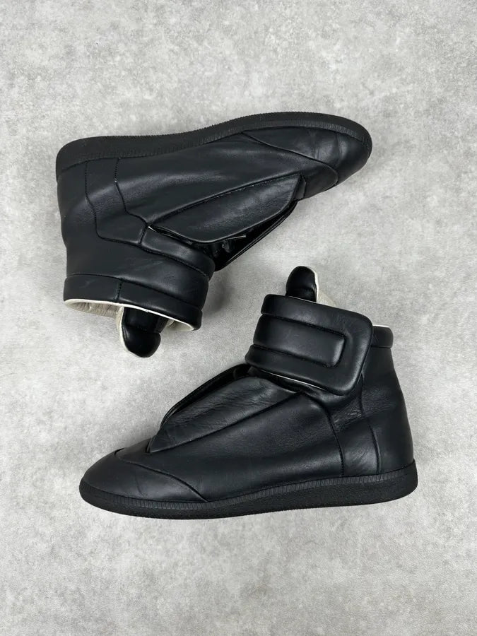 Maison Margiela Black Future Leather High-Top Sneakers TZEXbWL 1