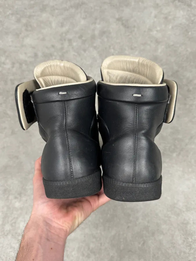 Maison Margiela Black Future Leather High-Top Sneakers TZEXbWL 4